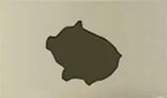 ブタの貯金箱のシルエット