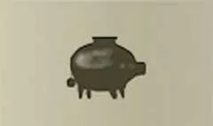 ブタの貯金箱のシルエット