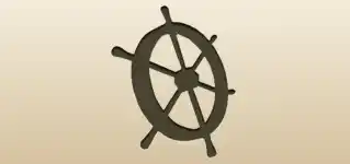 Sailboat’s Wheel silhouette