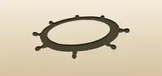 Sailboat’s Wheel silhouette