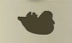 オシドリのシルエット