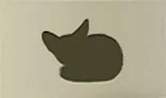 フェネックギツネのシルエット