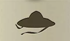 笠のシルエット