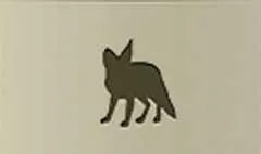 フェネックギツネのシルエット