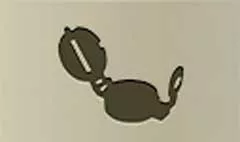 方位磁石のシルエット