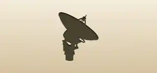 電波望遠鏡のシルエット