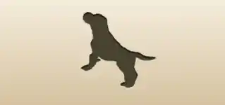 警察犬のシルエット