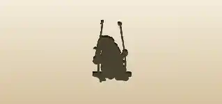 ガーデンノームのシルエット