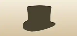 シルクハットのシルエット