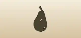 アボカドのシルエット