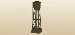 給水塔のシルエット