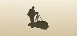 落下傘のシルエット