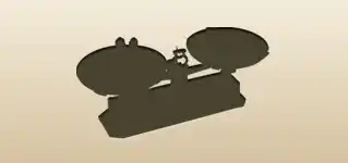 てんびんのシルエット