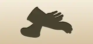 ゴム手袋のシルエット