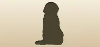 警察犬のシルエット