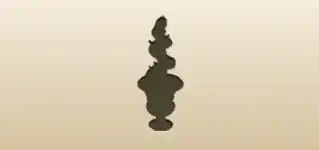 庭の植木鉢のシルエット