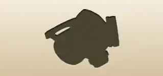 ガスマスクのシルエット