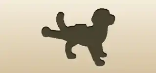 警察犬のシルエット