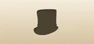 シルクハットのシルエット
