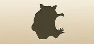 アライグマのシルエット