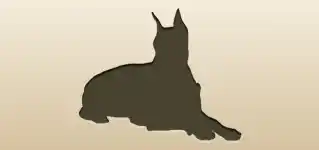 警察犬のシルエット