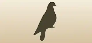 ハトのシルエット