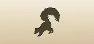 スカンクのシルエット