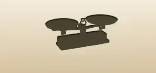 てんびんのシルエット