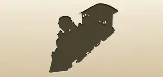列車のシルエット
