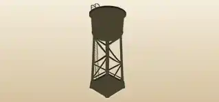給水塔のシルエット