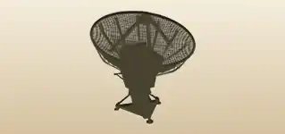 電波望遠鏡のシルエット