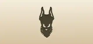 警察犬のシルエット