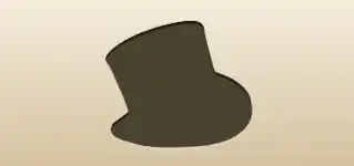 シルクハットのシルエット