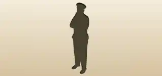 警察官のシルエット