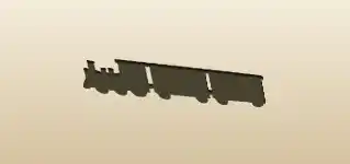 列車のシルエット