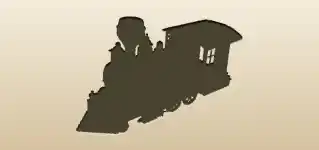 列車のシルエット