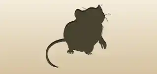 ネズミのシルエット