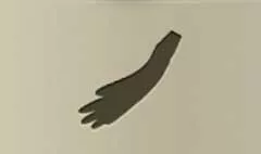 手袋のシルエット
