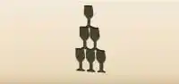 Pyramid of Glasses silhouette