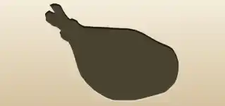 Dry-cured Ham silhouette