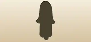 Hamsa Amulet silhouette