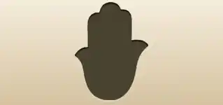Hamsa Amulet silhouette