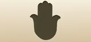 Hamsa Amulet silhouette