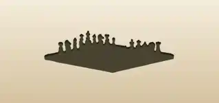 Chessboard silhouette