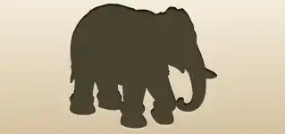 Elephant silhouette