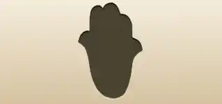 Hamsa Amulet silhouette
