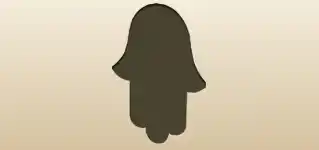 Hamsa Amulet silhouette