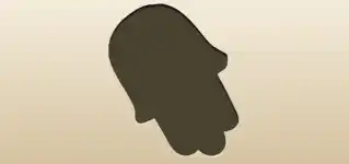 Hamsa Amulet silhouette