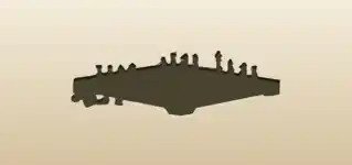 Chessboard silhouette