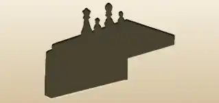 Chessboard silhouette